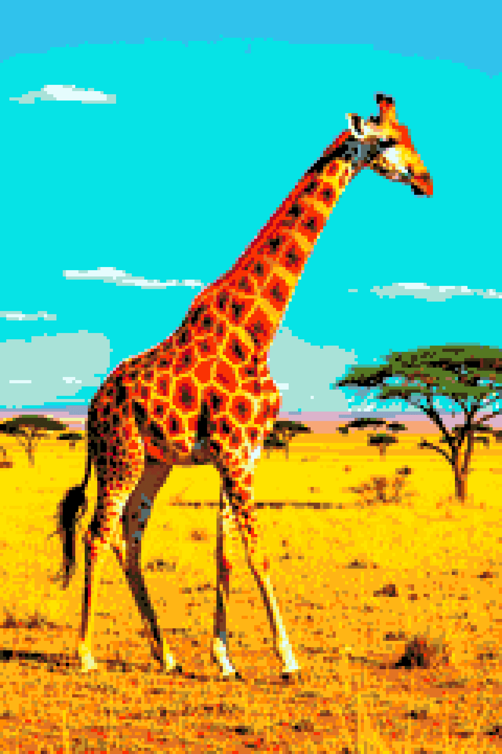 Een Giraffe in de Steppe